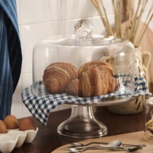 IB Laursen mondgeblazen taartplateau helder glas H11,5cm x Ø32cm