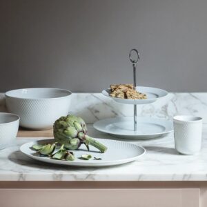 Lyngby Rhombe etagère Wit | Ø27cm