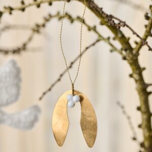 Kerstboomhanger mini mistletoe met parels | IB Laursen